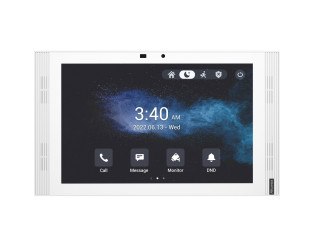 Akuvox S567A-White On-Wall Mounted Android 12 OS IP Indoor Monitor with 10-Inch Capacitive Touch Screen, 5MP Camera, Bluetooth, Wi-Fi 6, RS485 and PoE Support